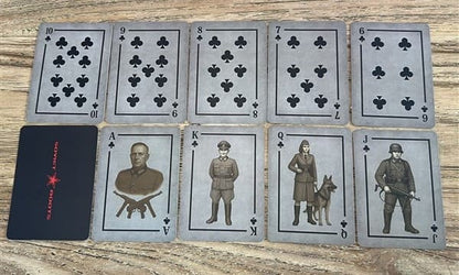 WW2 German army playing cards clubs suit set
