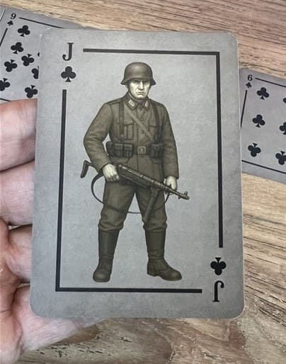 WW2 German Jack soldier card close-up
