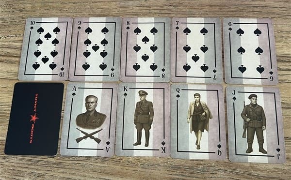 WW2 Italy Army playing cards spades suit set
