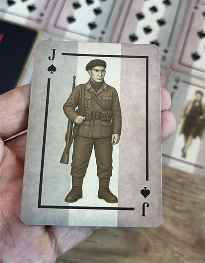 WW2 Italy paratrooper Jack card close-up
