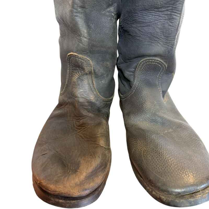 Vintage Afghan military yuft boots made from genuine leather