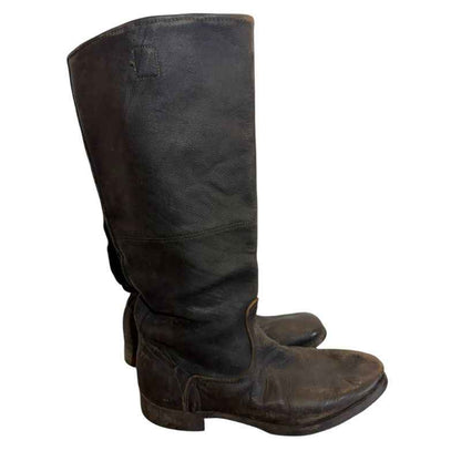 Vintage Afghan military boots with metal nail reinforced soles